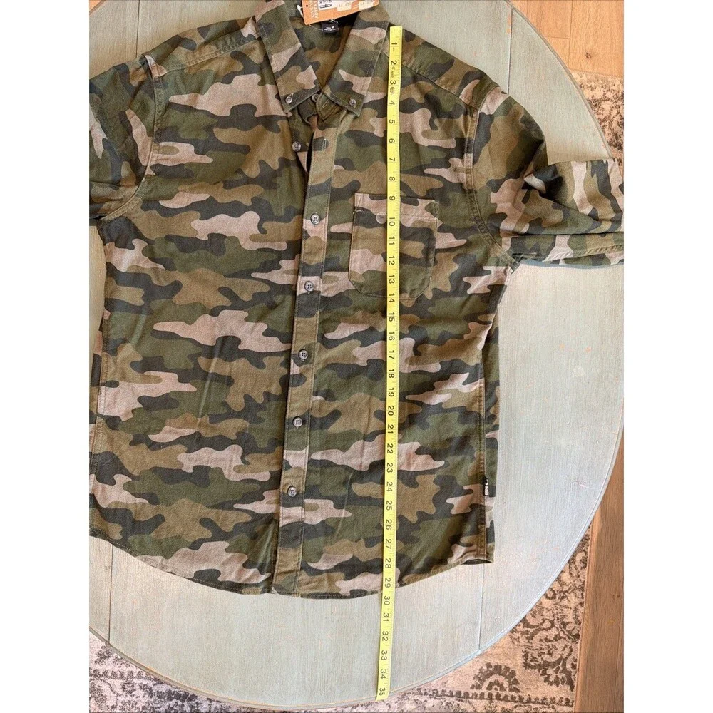 NWT Eddie Bauer Mens‎ Medium Favorite Flannel Shirt Camo Green Long Sleeve M New
